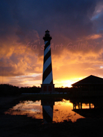Firey Sunset Sky at Cape Hatteras Lighthouse 150 