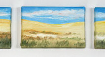 Triple Yellow Sand Dunes with Grass